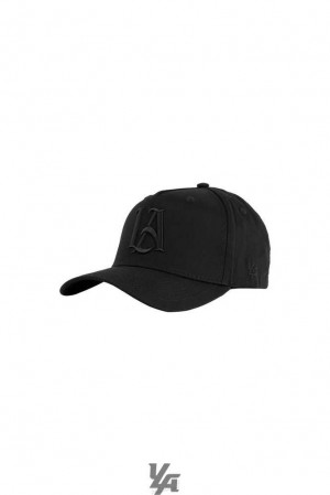 All Black YoungLa 920 A-Frame LA Snapback Hat 2.0 | 2403-ESJQP