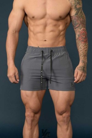 All Grey YoungLa 101 Bodybuilding Short Shorts | 2761-QODPS