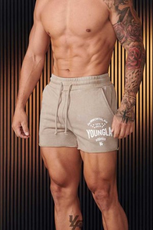 Beige Wash YoungLa 152 - Immortal Shorts | 2493-IRKNW