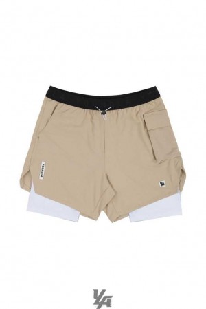 Beige YoungLa 121 Performance Line Compression Shorts | 1278-ANSEB