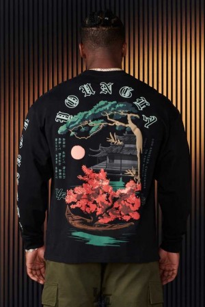 Black Bonsai Art YoungLa 8038 - Tokyo Longsleeves | 2760-QZPDU