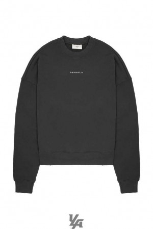 Black Wash YoungLa 561 Super Size Crewnecks | 1964-KFOJG