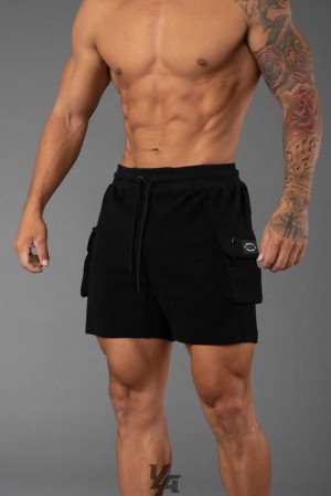 Black YoungLa 120 Cloud Cargo Shorts | 0698-VETOD