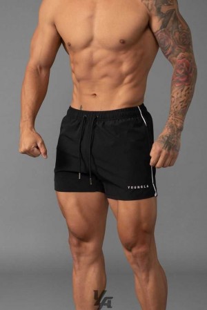 Black YoungLa 143 Short Short Swim Shorts | 1603-LRXBD