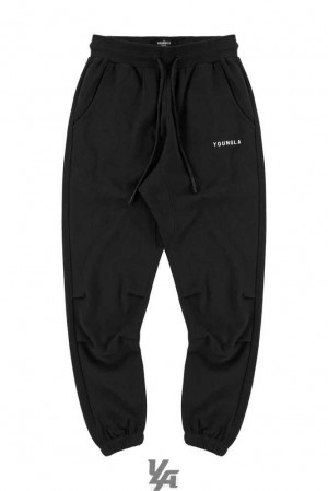 Black YoungLa 210 Kick-Back Joggers | 3602-EPIXQ