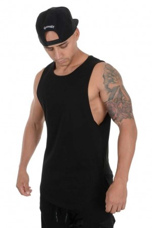 Black YoungLa 308 Muscle Tanks | 5960-TYOZK