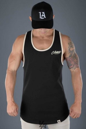 Black YoungLa 324 Classics Stringer Tank | 9084-VQZJA