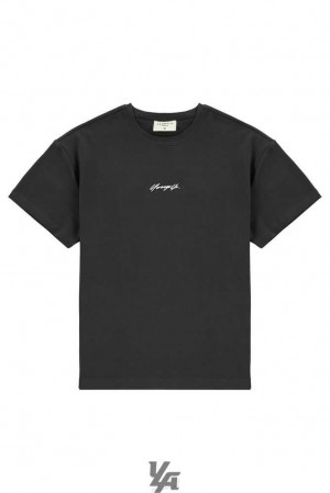 Black YoungLa 430 Oversized Cloud Foam Tee | 4812-CJEHN