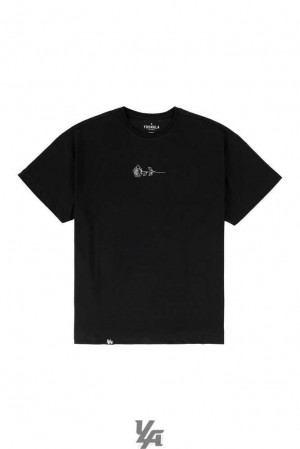 Black YoungLa 461 Lightweight Feather Tees | 2467-TVURL