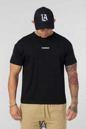 Black YoungLa 480 - Logo Tees | 9503-IPOVF