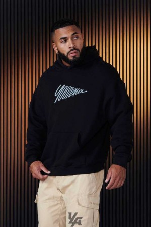 Black YoungLa 510 - Wavy Hoodies | 7683-XOKFH