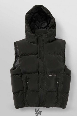 Black YoungLa 528 - Midnight Puffer Vest | 1823-LRDIF