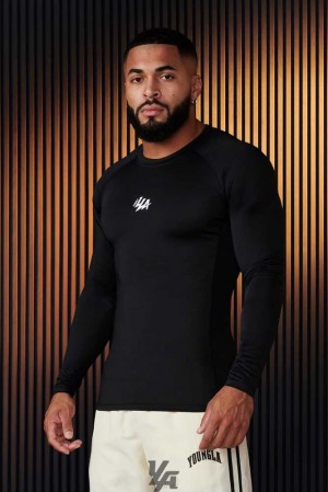 Black YoungLa 802 - Speed Compression Longsleeves | 2698-PMODB