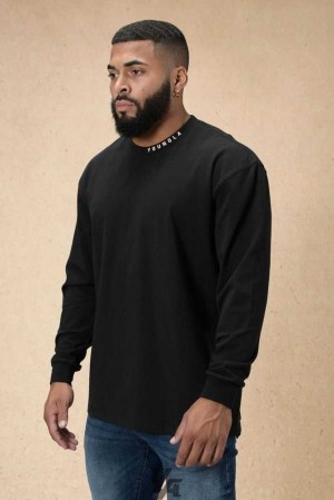 Black YoungLa 810 Trademark Longsleeves | 1497-QVEKG