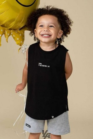 Black YoungLa L308 Muscle Tank | 2796-PDBGN