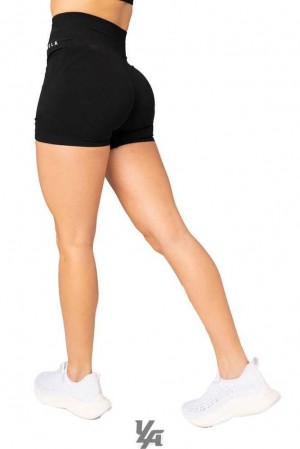 Black YoungLa W108 Seamless Shorts | 6021-DPOHU