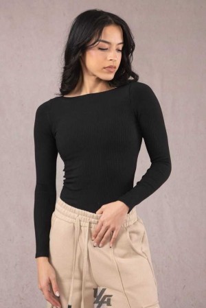 Black YoungLa W420 Grace Top | 8067-MHFYU