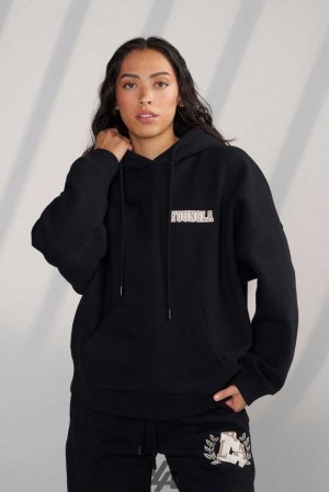 Black YoungLa W524 - Teddy Hoodie | 8456-BHSIZ