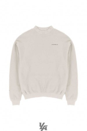 Bone Wash YoungLa 525 Monarch Mock-neck Sweater | 2416-GTEYZ