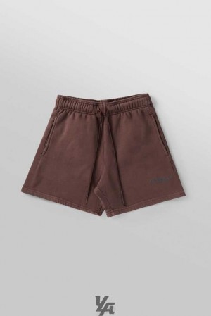 Brown Wash YoungLa 153 - Immortal Club Shorts | 7149-ALJXG