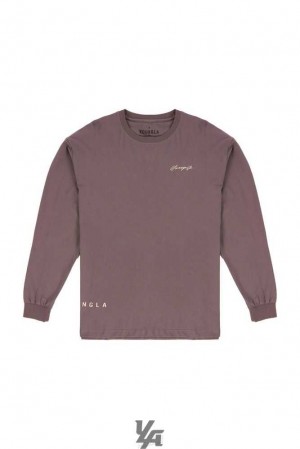 Brown Wash YoungLa 812 Signature Long Sleeves | 0768-PWDVE