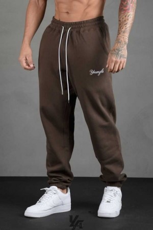 Brown YoungLa 211 For Him Joggers | 8097-DHAJM