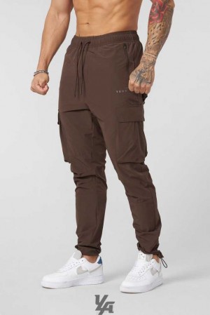 Brown YoungLa 218 Travel Cargo Joggers New Colors | 0845-UGLTQ