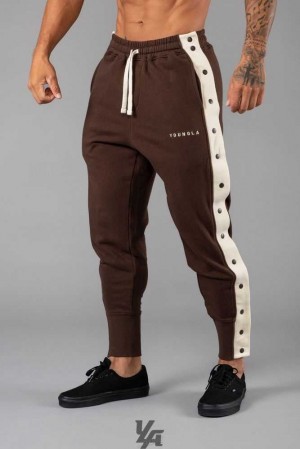 Brown YoungLa 235 - 90s Tear Away Joggers | 2915-LQYCN