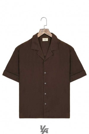 Brown YoungLa 468 Clase Shirts | 3570-WEMTQ