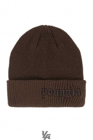 Brown YoungLa 905 Testament Beanies | 0987-FXYLH