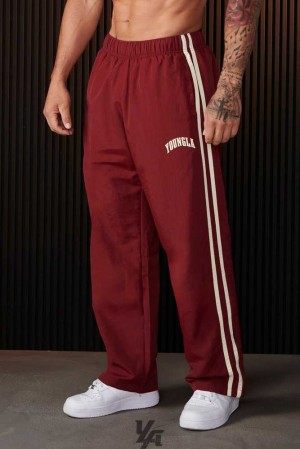 Burgundy YoungLa 249 - Flagship Track Pants | 0875-DRWJQ