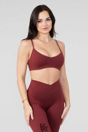 Burgundy YoungLa W324 Vital Sports Bra | 8537-GHJVW