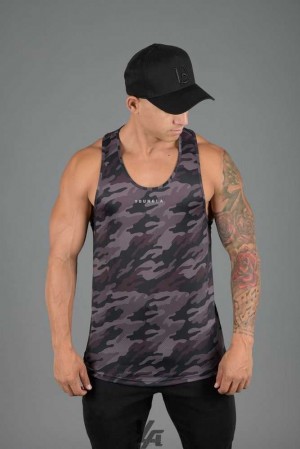 Camo Black YoungLa 305 Performance Line Tank Tops | 2457-MGOTQ