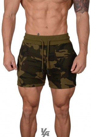 Camo Green YoungLa 126 Interlock Shorts | 9140-HUYDZ