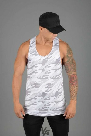 Camo White YoungLa 305 Performance Line Tank Tops | 9716-GICUY