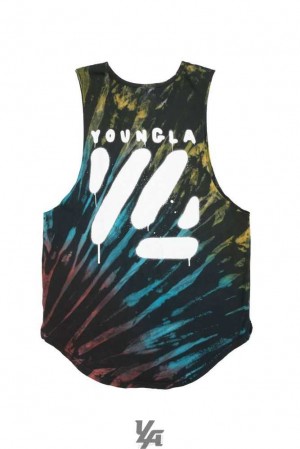 Carnival YoungLa 321 Tie Dye Bloc Cut Off Tanks | 1048-SQRAH