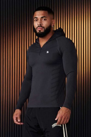 Charcoal YoungLa 832 - SuperVillain Compression Hoodies | 9261-XNFSP