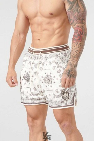 Chocolate YoungLa 132 Infamous Bandana Shorts | 7384-ZHYPU