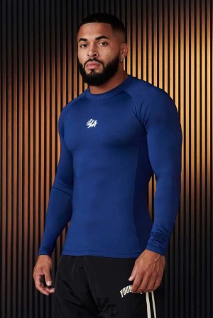 Dark Blue YoungLa 802 - Speed Compression Longsleeves | 1645-HCOYU