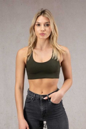 Dark Olive YoungLa W306 OG Racerback | 5047-HBJRG