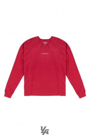 Dark Red YoungLa 815 Raw Neck Cloud Longsleeves | 3104-IQRDL