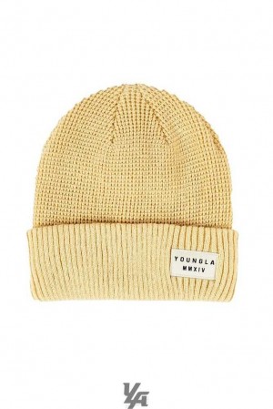 Desert Beige YoungLa 929 Cuffed Beanies | 7309-SZFXN