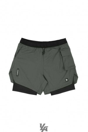 Forest Green YoungLa 121 Performance Line Compression Shorts | 6729-UKWYQ