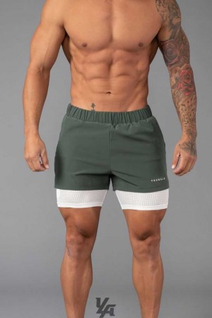 Forest Green YoungLa 144 Peak Velocity Compression Shorts | 2854-DEJWZ