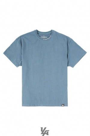 Grey Blue YoungLa 429 Trademark Tees | 7035-BQDOS