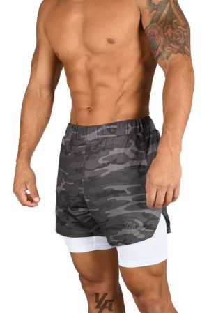 Grey Camo/White YoungLa 105 Compression Shorts 2.0 | 7185-UQWST