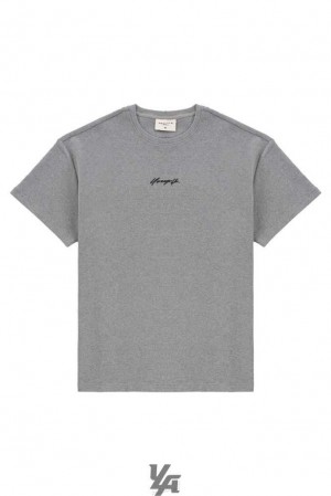 Grey Heather YoungLa 430 Oversized Cloud Foam Tee | 3902-GZEBT