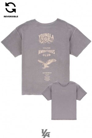 Grey Wash YoungLa 455 Reversible Immortal Tee | 1795-AUKDM