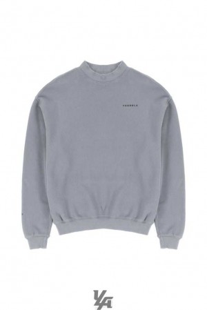 Grey Wash YoungLa 525 Monarch Mock-neck Sweater | 9640-KSPQD