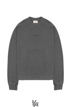 Grey Wash YoungLa 561 Super Size Crewnecks | 5739-GMHDT